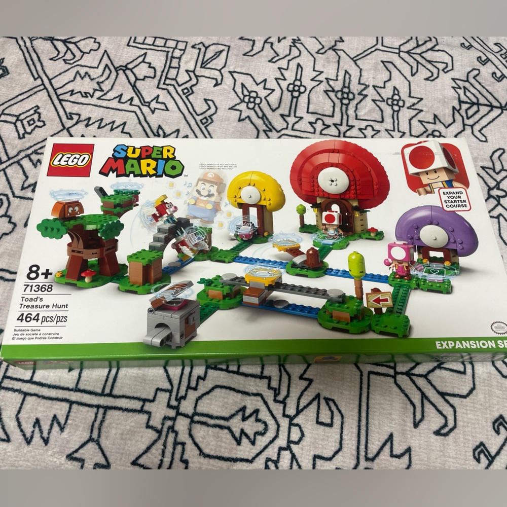 Lego Super Mario Mushroom Expansion Set - Red, Yellow, Purple, Green